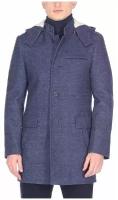 Пальто Berkytt, демисезон/зима, силуэт полуприлегающий, размер 52/182, синий