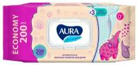 AURA Ultra Comfort Влажные салфетки для детей алое+Витамины 15шт (30 уп в наборе)