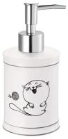 Дозатор для жидкого мыла настольный, керамика, Happy Cats