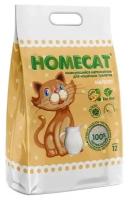 Комкующийся наполнитель Homecat Эколайн Молоко