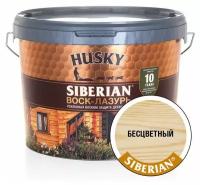 HUSKY SIBERIAN Воск-лазурь декоративно-защитный состав для древесины бесцветный (9л)