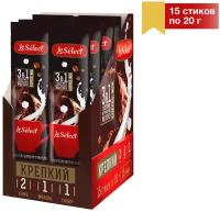 Кофе 3 в 1 Крепкий больше кофе, Le Select, шоубокс 15 шт. по 20 г