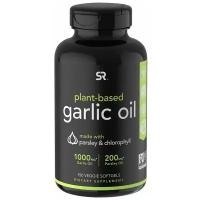 Sports Research Plant-Based Garlic Oil with Parsley & Chlorophyll (чесночное масло с петрушкой и хлорофиллом из растительного сырья) 150 капсул