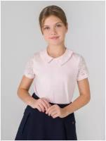 Школьная блуза Sherysheff, размер 164, розовый