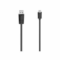 Кабель Hama USB A (m)-USB Type-C (m) 0.75м черный