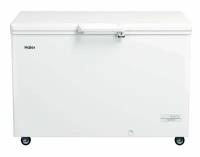 Ларь морозильный HAIER HCE380RFC белый, 380 л, на колесах, с замком, холодильник/морозильник с двумя корзинами