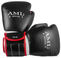 Перчатки боксерские AML Boxing, черные, ПУ (18 унций)