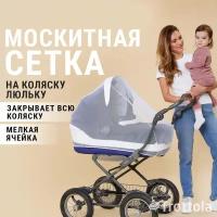 Аксессуар для коляски Trottola Москитная сетка универсальная на детскую коляску, белая