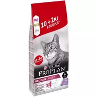 Сухой корм для кошек PRO PLAN Delicate Optidigest, индейка, 10+2 кг