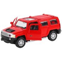 Машинка металлическая 1:43 Hummer H3, красный, откр. двери, инерция