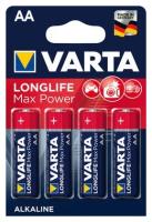 Батарейка VARTA LONGLIFE Max Power AA, в упаковке: 4 шт