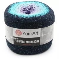 Пряжа YarnArt 'Flowers Moonlight' 260гр 1000м (53% хлопок, 43% полиакрил, 4% металлик) (3254 секционный), 2 мотка