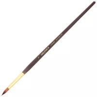 Кисть Малевичъ Claude синтетика, круглая, средняя ручка, №5, 1 шт., коричневый