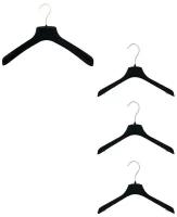 Вешалки Valexa флокированные бархатом набор (для верхней одежды РМХ-45 1 ШТ + для детской одежды СМ-30 3 ШТ) черные