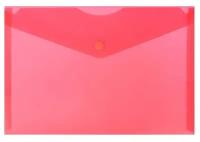 Calligrata Папка-конверт на кнопке А5, 150 мкм, Calligrata, красная