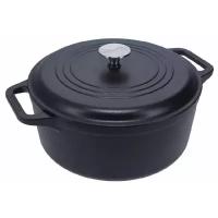 Жаровня с крышкой Victoria Cast Iron, чугун эмалированный, 5.7 л, 26 см