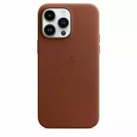 Кожаный чехол Leather Case для iPhone 14 Pro Max, коричневый