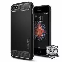 Прочный чехол SPIGEN для iPhone SE / 5s / 5 - Rugged Armor - Черный - 041CS20167