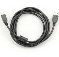 Кабель USB2.0 Am-Bm Cablexpert CCF-USB2-AMBM-6 Pro экран и фильтр - 1.8 метра, чёрный