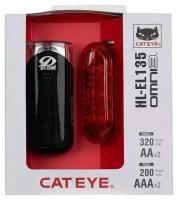 Комплект переднего и заднего фонарей Cat Eye EL135N-LD135