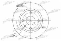 Диск Тормозной Передн Seat: Arosa 00-04, Cordoba 93-99, Cordoba Vario 97-, Cordoba Хечбэк 99-02, Ibiza Ii 93-99, Ibiza Iii 99-02, Ibiza Iv 02-, Inca 95-, Toledo PATRON арт. PBD1533