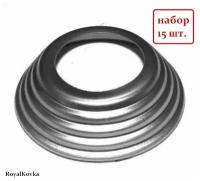 Кованый элемент Royal Kovka Основание балясин 80х25 мм под диаметр 32 мм металл 0.8 мм Набор 15 шт арт ОБ0208-15