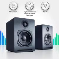 Колонки Audioengine A1-MR Мультирум активные настольные акустические системы с Wi-Fi, цвет черный