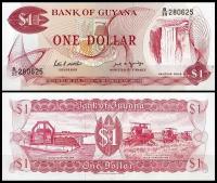Гайана 1 доллар 1966-1992 (UNC Pick 21) Подпись 7