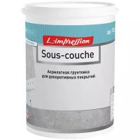 Грунтовка SOUS-COUCHE колерованная в цвет декоративного покрытия с эффектом матовой гладкой кожи/замши/бархата Velours 1 л, цвет 81030