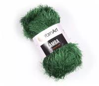 Пряжа для вязания YarnArt Samba (ЯрнАрт Самба) - 2 мотка 200 изумруд, травка, фантазийная для игрушек 100% полиэстер 150м/100г