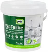 Краска для кухни и ванной Jobi «Ekofarbe» цвет белый 1 л (82071598)