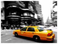Постер на холсте Такси в Нью-Йорке (Taxi in New York) №2 53см. x 40см