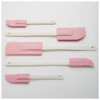 Webber Набор лопаток для декорирования мастики, теста и марципана BE-0362 белый с темно-розовым Webber BE-0362 (0R-00001671)