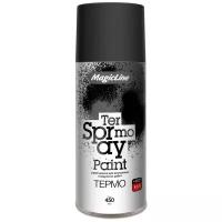 Краска аэрозольная MagicLine Termo Paint Spray, для горячих металлических поверхностей, термостойкая (до 600°C), черная, цветовой код RAL 9004, 265г, арт. 600