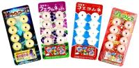 Японские конфеты-свистульки с игрушкой сюрпризом со вкусом лимонада, колы, клубники и винограда, набор из 4 штук, CORIS, Япония