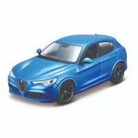 Bburago Машинка металлическая Alfa Romeo Stelvio, 1:24, синяя