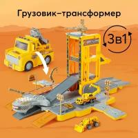 331886 Игрушка Happy Baby грузовик-трансформер 2 в 1, космическая станция TRUCK STATION, автостанция, военная база