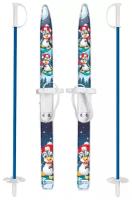 Лыжи детские Олимпик Лыжики-пыжики, Пингвинята 75 см, крепление мягкое, с палками стеклопластик