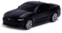 Машина металлическая FORD MUSTANG, 1:64, цвет чёрный матовый