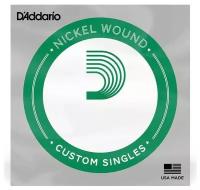 D'Addario NW062 Nickel Wound Отдельная струна для электрогитары, никелированная, .062