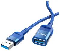 Адаптер переходник Hoco с USB(a) на USB(f) 3.0 U107 1.2m черный