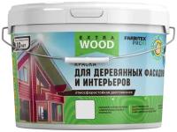 Краска акриловая Farbitex PROFI Wood extra для деревянных фасадов матовая княженика 9 л