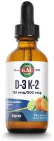 KAL D-3 K-2 DropIns Emulsion 500 мкг 5000 МЕ 59 мл (KAL)