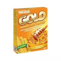 Хлопья NESTLE GOLD (Нестле Голд) кукурузные, с медом и арахисом, 300 г, картонная коробка, 12254821, 2 шт