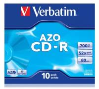 Диск CD-R Verbatim 700Mb 52x Jewel case (10шт) (43327)