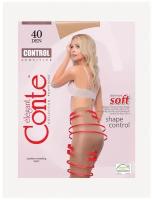 Колготки Conte elegant Control, 40 den, размер 4, бежевый, коричневый