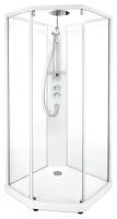 Душевая кабина, IDO Showerama 10-5 Pentagonal 100x100, прозрачное стекло, низкий поддон, 100х100 см, белый