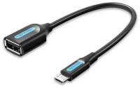 Кабель OTG для мобильных телефонов и планшетов USB2.0 тип А(f)-microB(5P) OTG 0,15м. Vention (CCUBB)