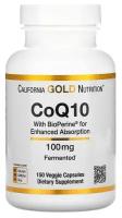 California Gold Nutrition CoQ10 with BioPerine капс., 100 мг, 150 г, 150 шт