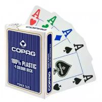 Игральные карты Copag 4 Colour / Четырёхцветные Jumbo Index, синие